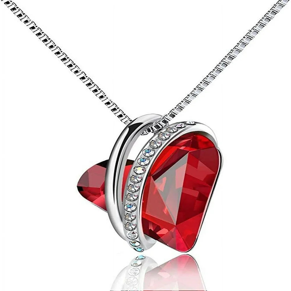 Love Heart Crystal Necklace