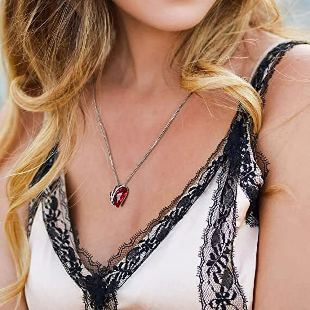 Love Heart Crystal Necklace