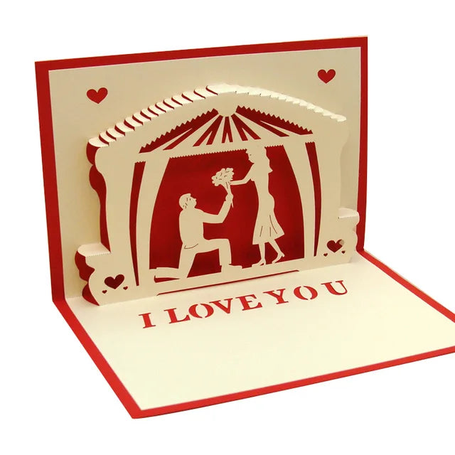 Happy Hearts 3D Valentines Day Cards