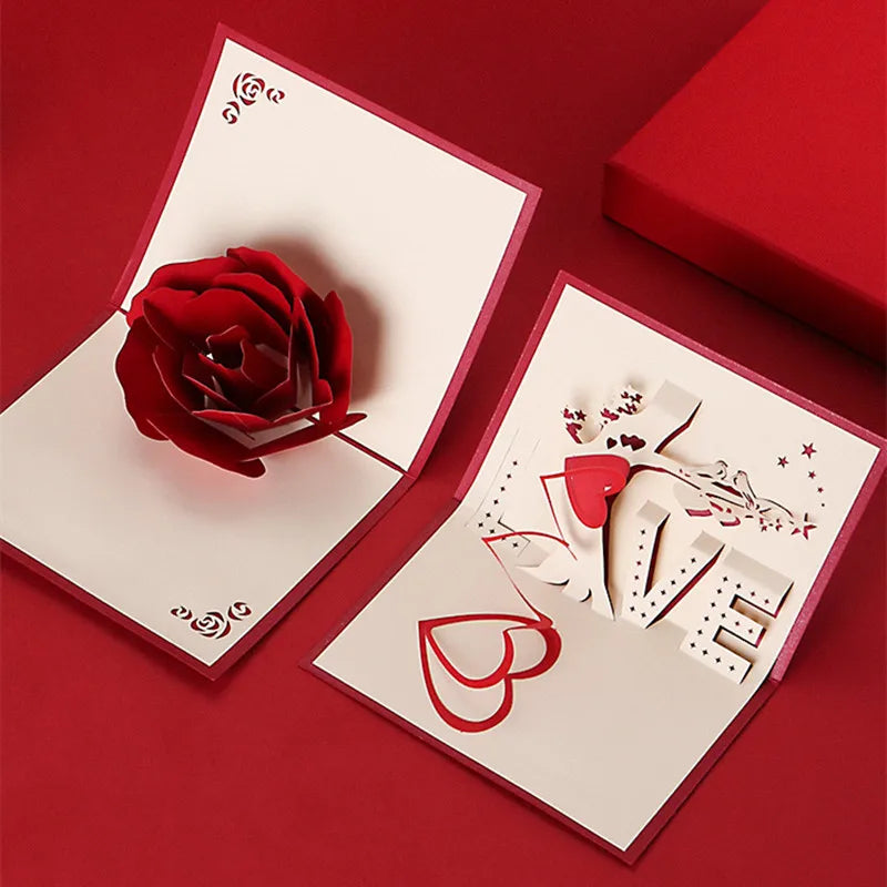 Happy Hearts 3D Valentines Day Cards