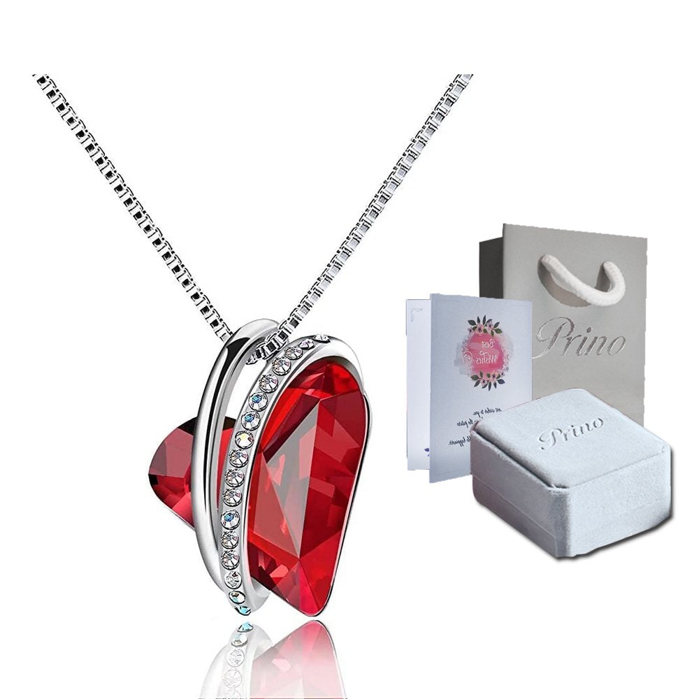 Love Heart Crystal Necklace 